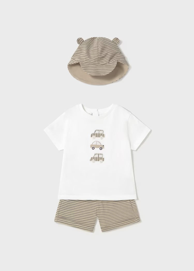 Conjunto 3 Piezas Camiseta Gorra y Short Mayoral 1651