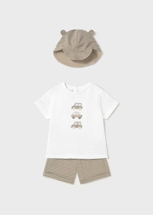 Conjunto 3 Piezas Camiseta Gorra y Short Mayoral 1651