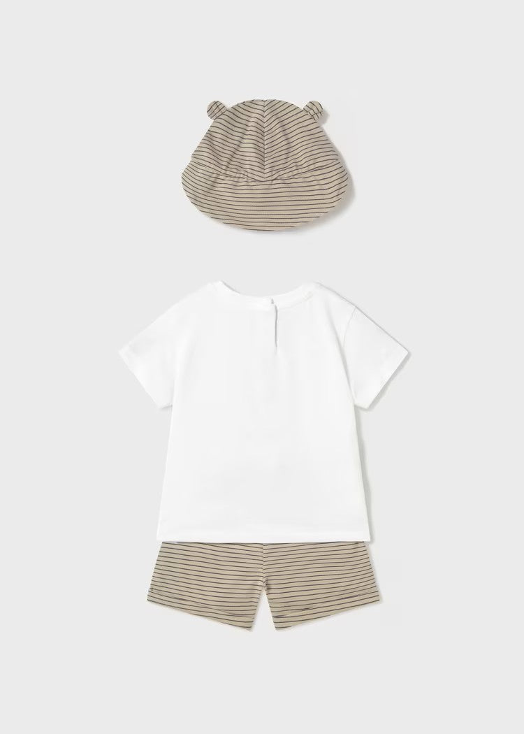 Conjunto 3 Piezas Camiseta Gorra y Short Mayoral 1651