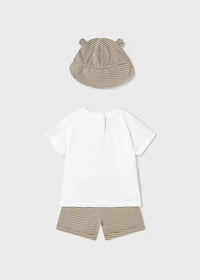 Conjunto 3 Piezas Camiseta Gorra y Short Mayoral 1651 Niño