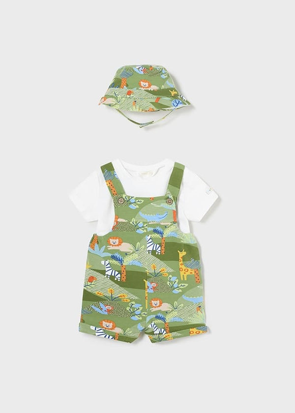 Conjunto Selva Overol Con Gorro 3 Piezas Mayoral 1639 Niño