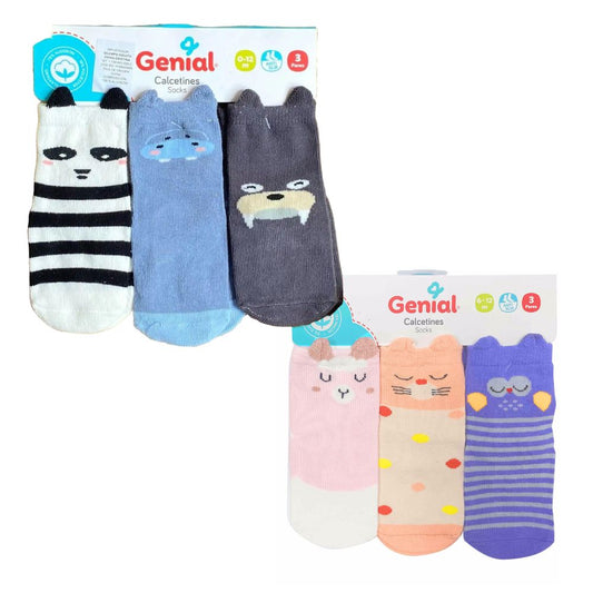 Medias x3 Pares Genial Anti Deslizamiento