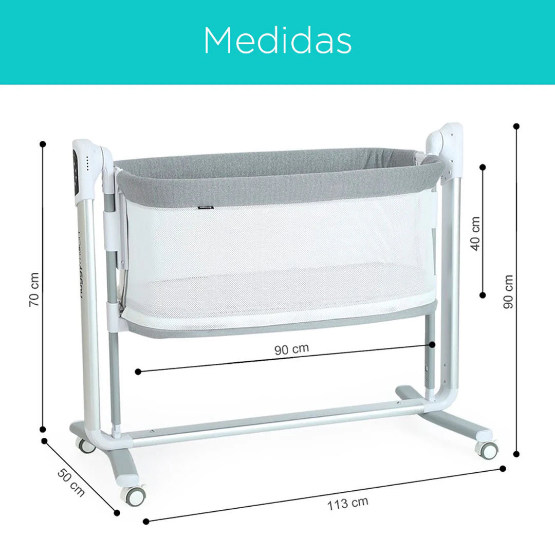 Cuna Colecho Multifuncional 5 Niveles Antirreflujo Pupikids