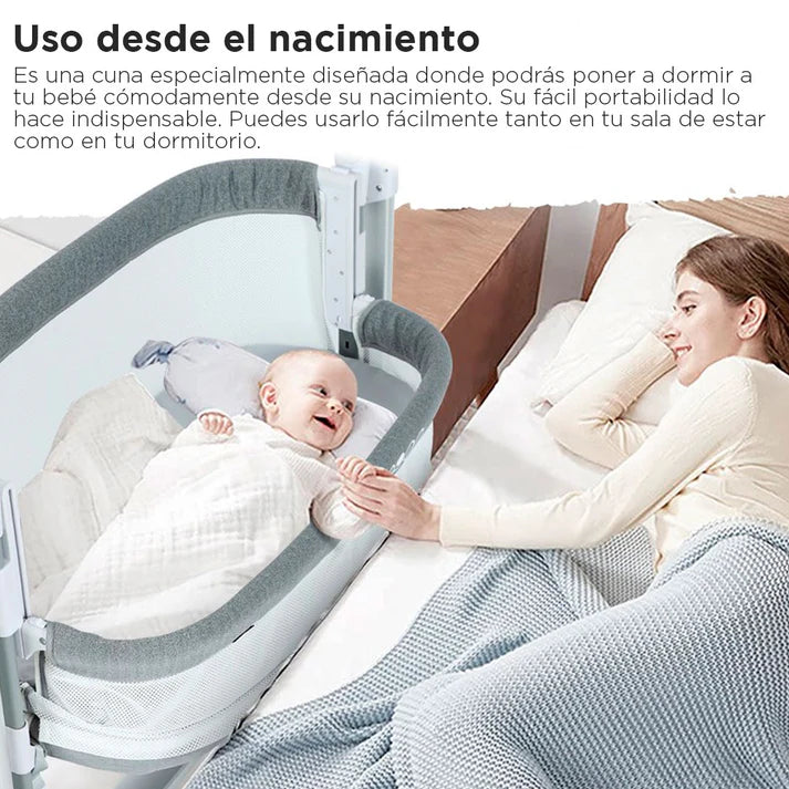 Cuna Colecho Multifuncional 5 Niveles Antirreflujo Pupikids
