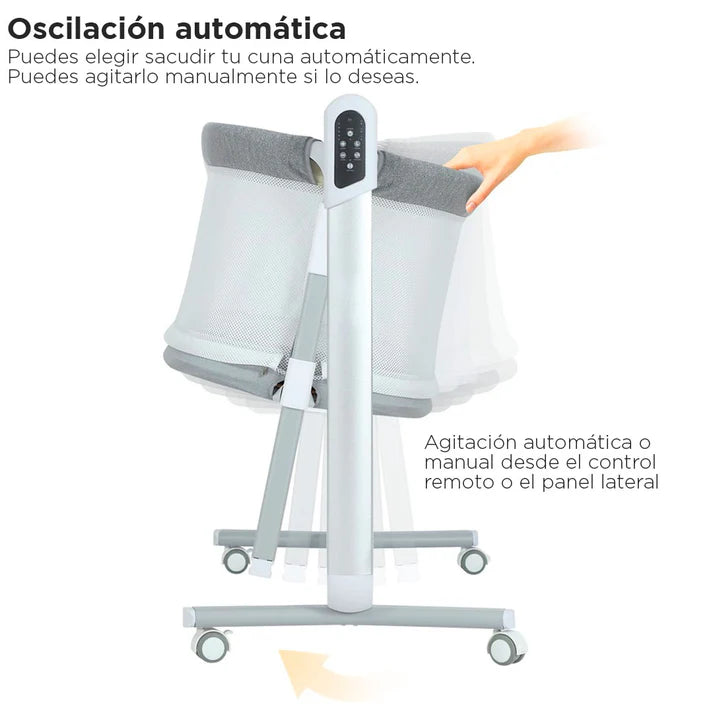 Cuna Colecho Multifuncional 5 Niveles Antirreflujo Pupikids