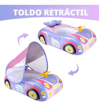 Flotador Inflable Bebé Juguete Natación Carro Capota