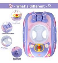 Flotador Inflable Bebé Juguete Natación Carro Capota