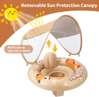 Flotador Inflable Bebé Juguete Natación Perrito Capota