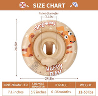 Flotador Inflable Bebé Juguete Natación Perrito Capota