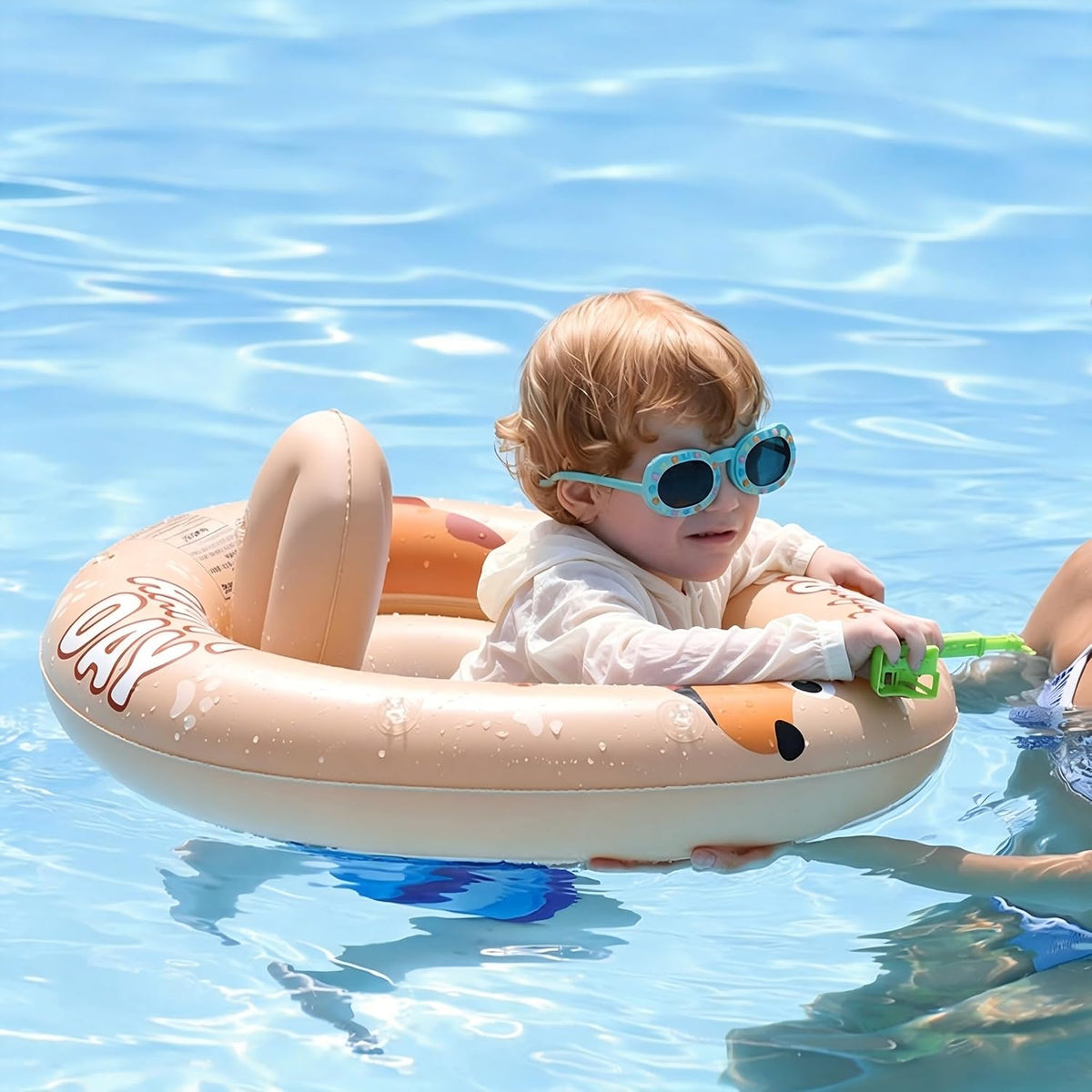 Flotador Inflable Bebé Juguete Natación Perrito Capota
