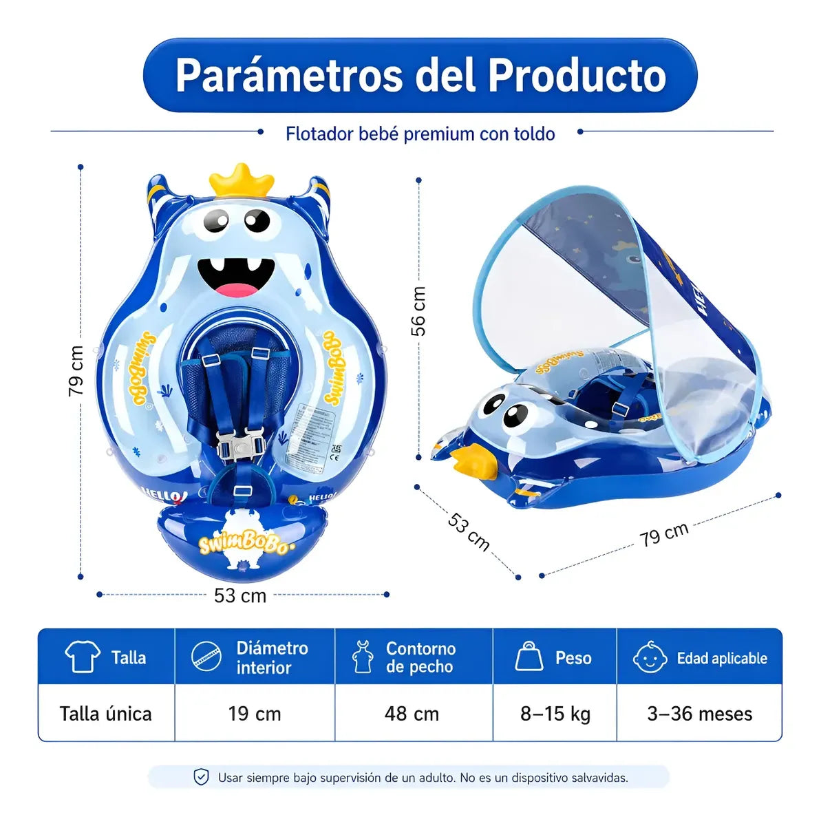 Flotador Inflable Bebé Juguete Natación Techo