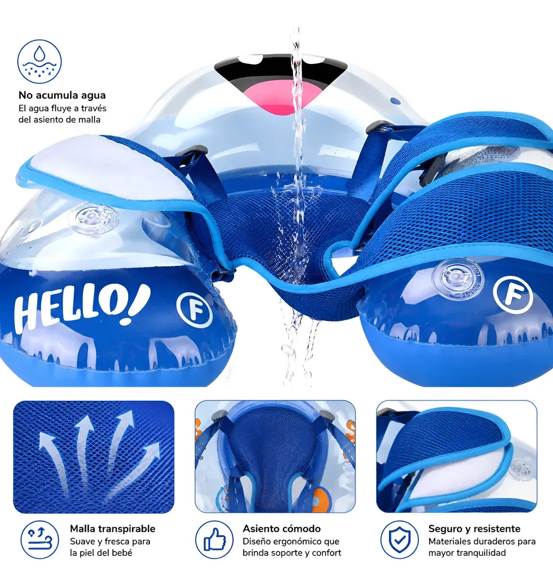 Flotador Inflable Bebé Juguete Natación Techo