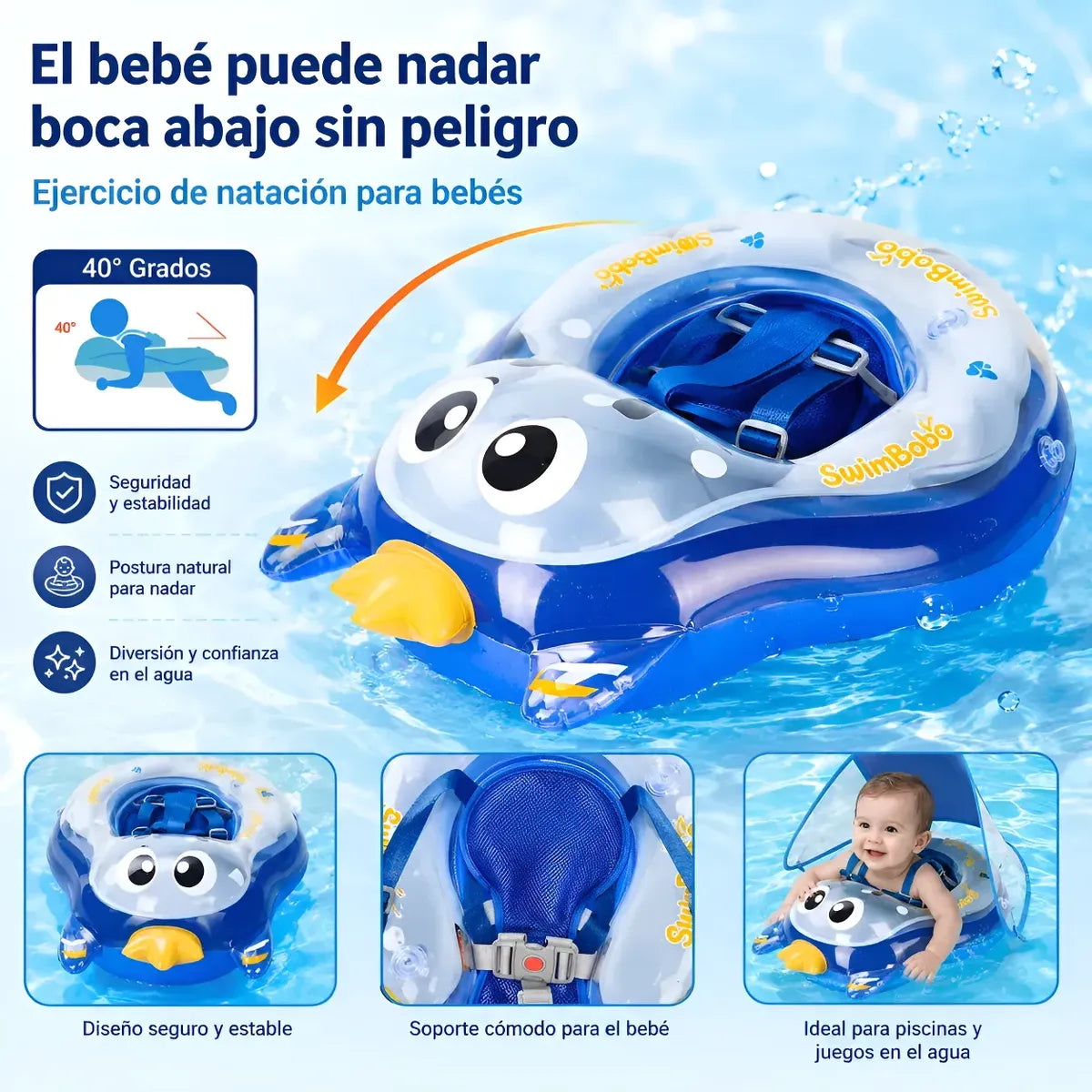 Flotador Inflable Bebé Juguete Natación Techo