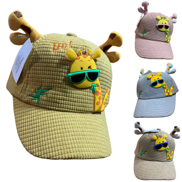 Gorra Con Visera Jirafa Con Orejas