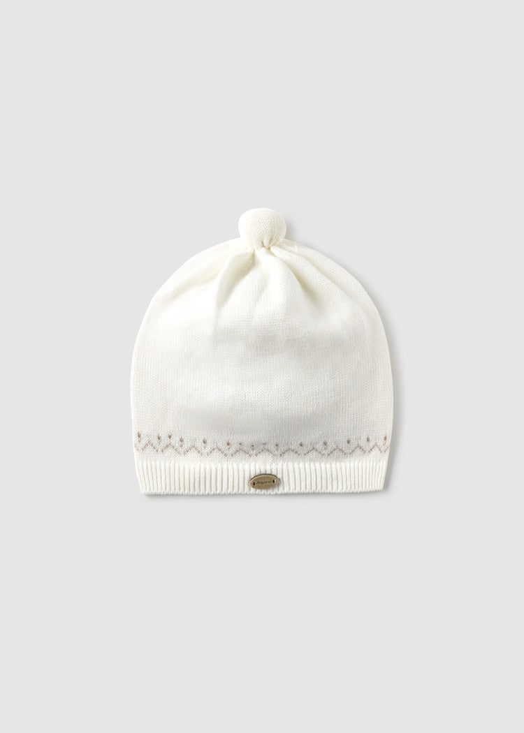 Gorro Tejido Algodón Recién 9936 Blanco
