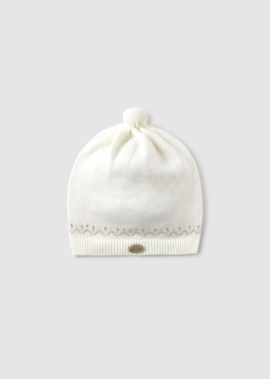 Gorro Tejido Algodón Recién 9936 Blanco
