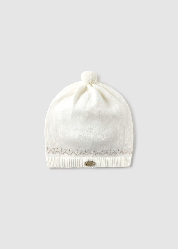 Gorro Tejido Algodón Recién 9936 Blanco