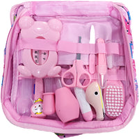 Set De Limpieza 14 Piezas Con Estuche Rosa