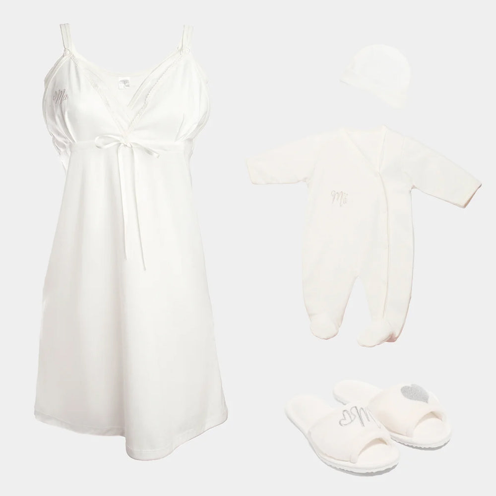 Set Pijama Materna Trio Postparto