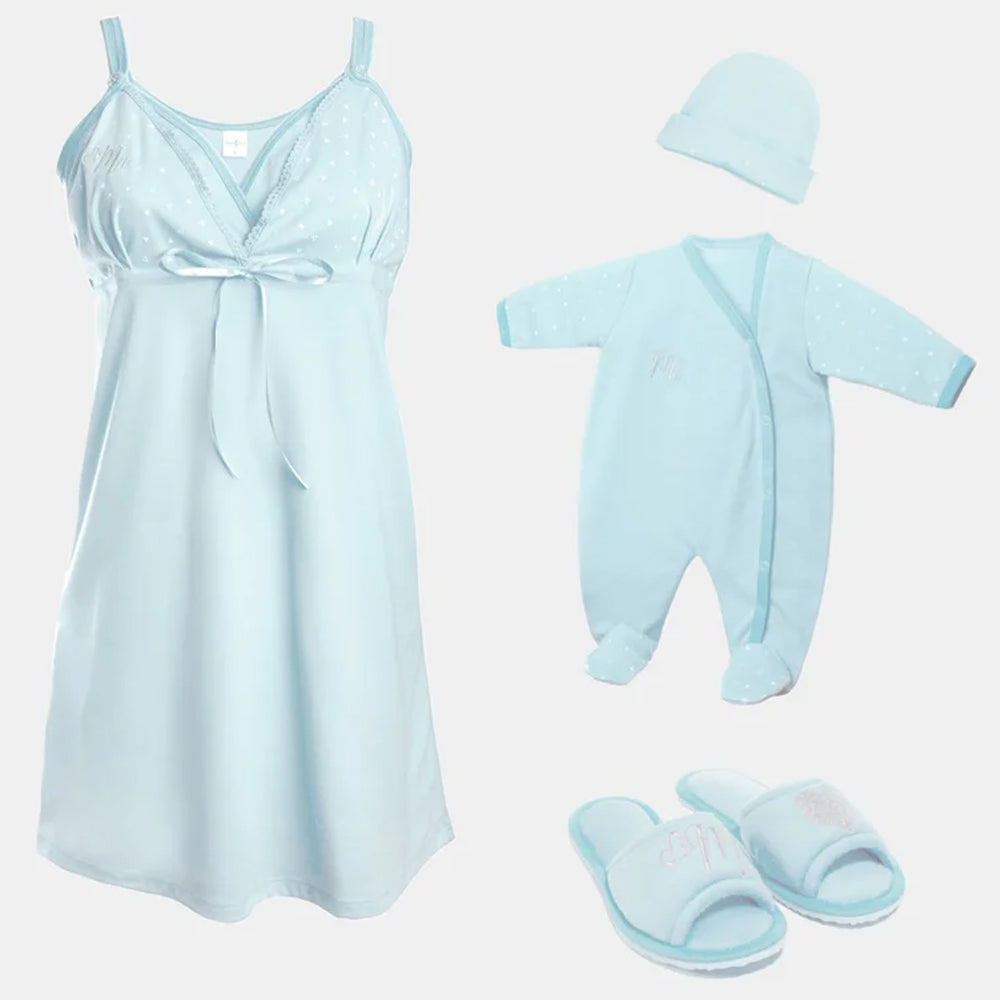 Set Pijama Materna Trio Postparto