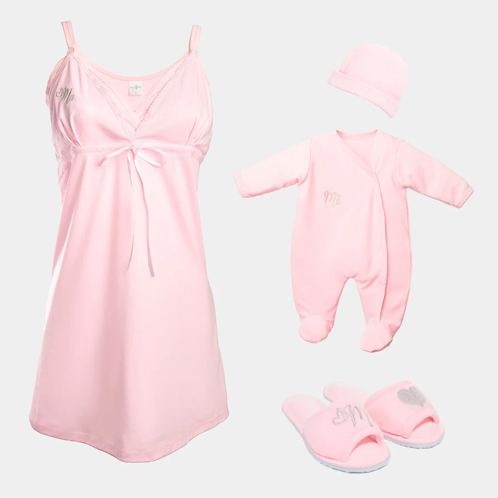 Set Pijama Materna Trio Postparto