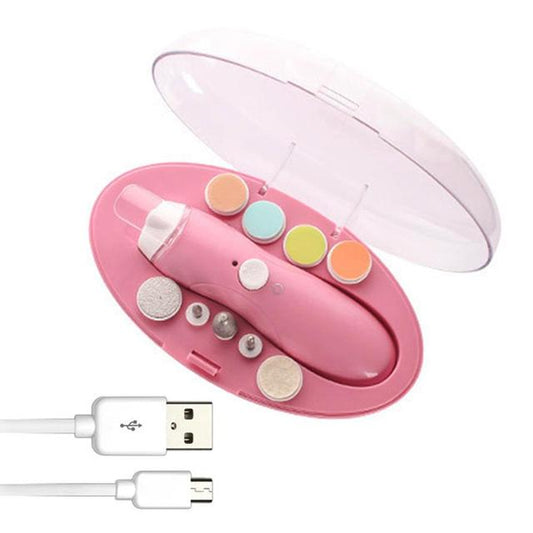 Lima Eléctrica Recargable Con Estuche Para Bebé Rosa