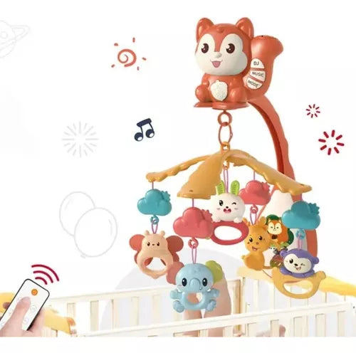 Móvil De Bebé Musical Con Proyector 360° Para Cuna
