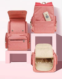 Pañalera Tipo Morral Disney Baby Rosada Mate