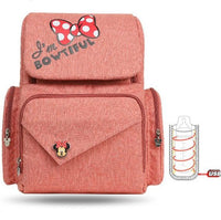 Pañalera Tipo Morral Disney Baby Rosada Mate