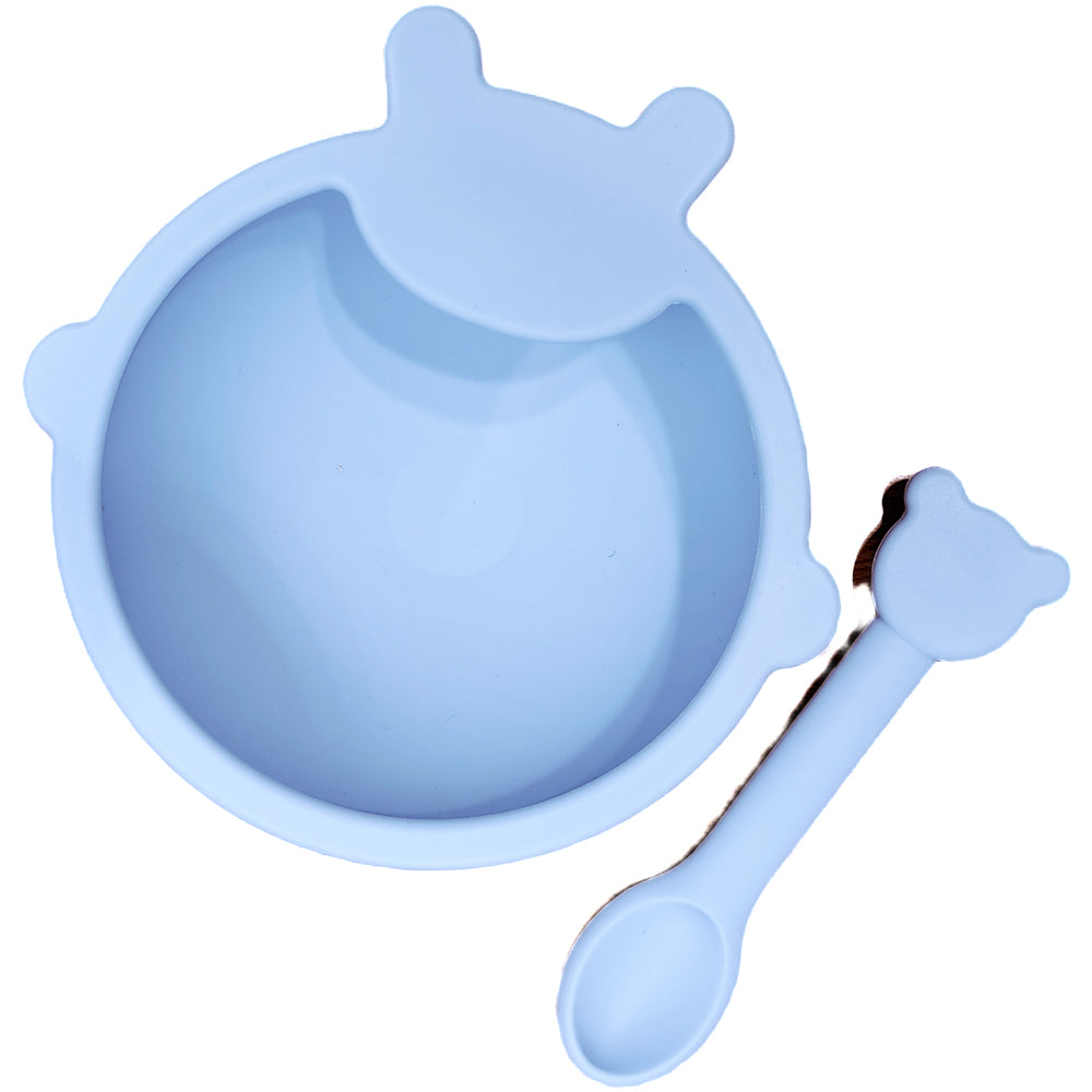 Plato Hondo Siliconado Con Cuchara