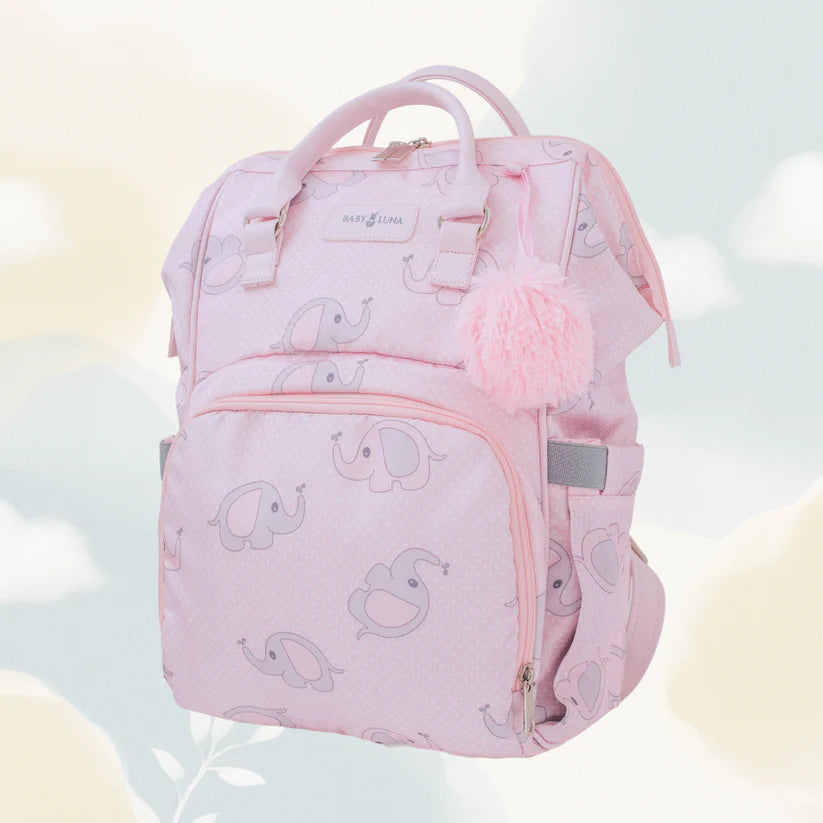 Pañalera Tipo Morral Baby Luna Elefante