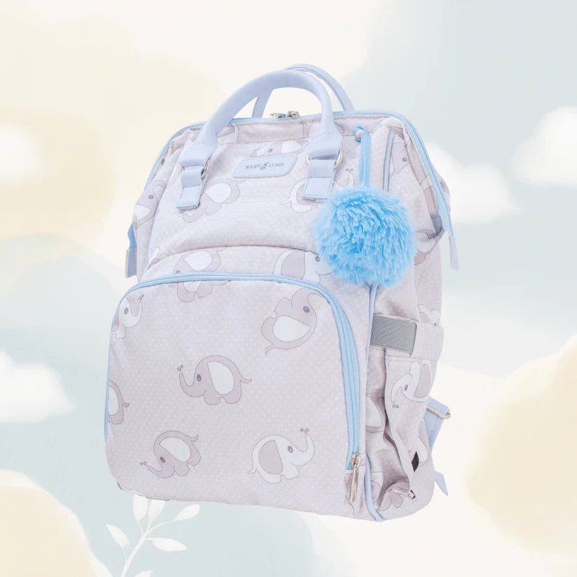 Pañalera Tipo Morral Baby Luna Elefante