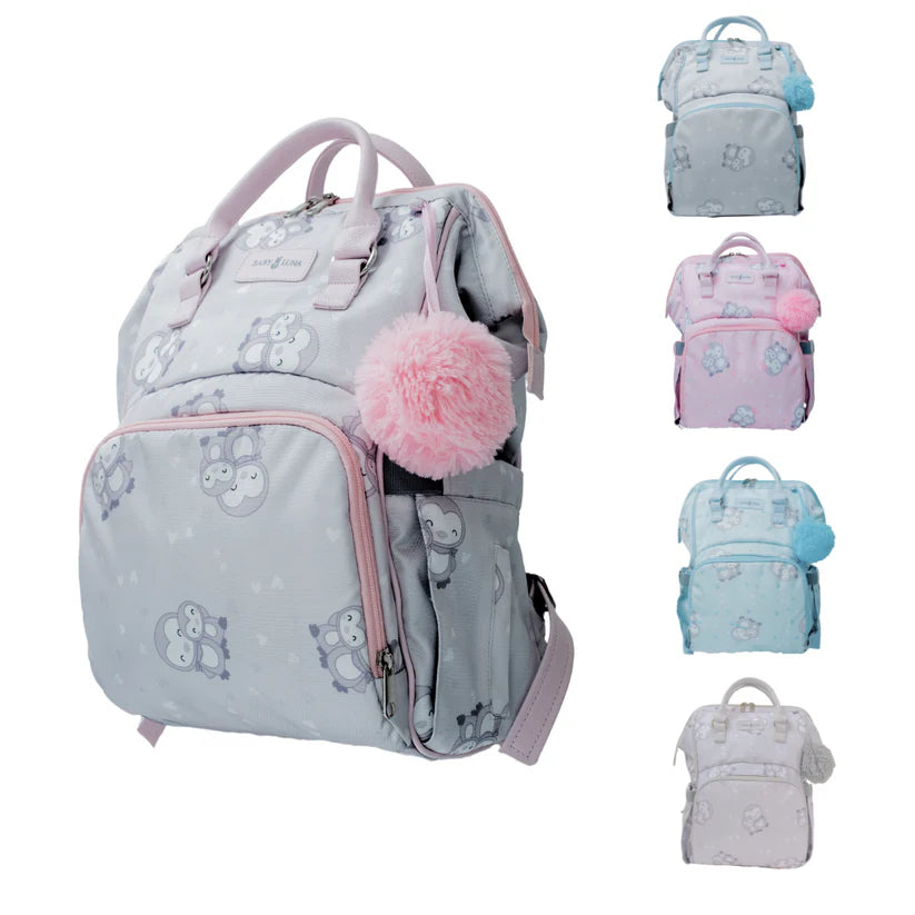 Pañalera Tipo Morral Baby Luna Pingüino