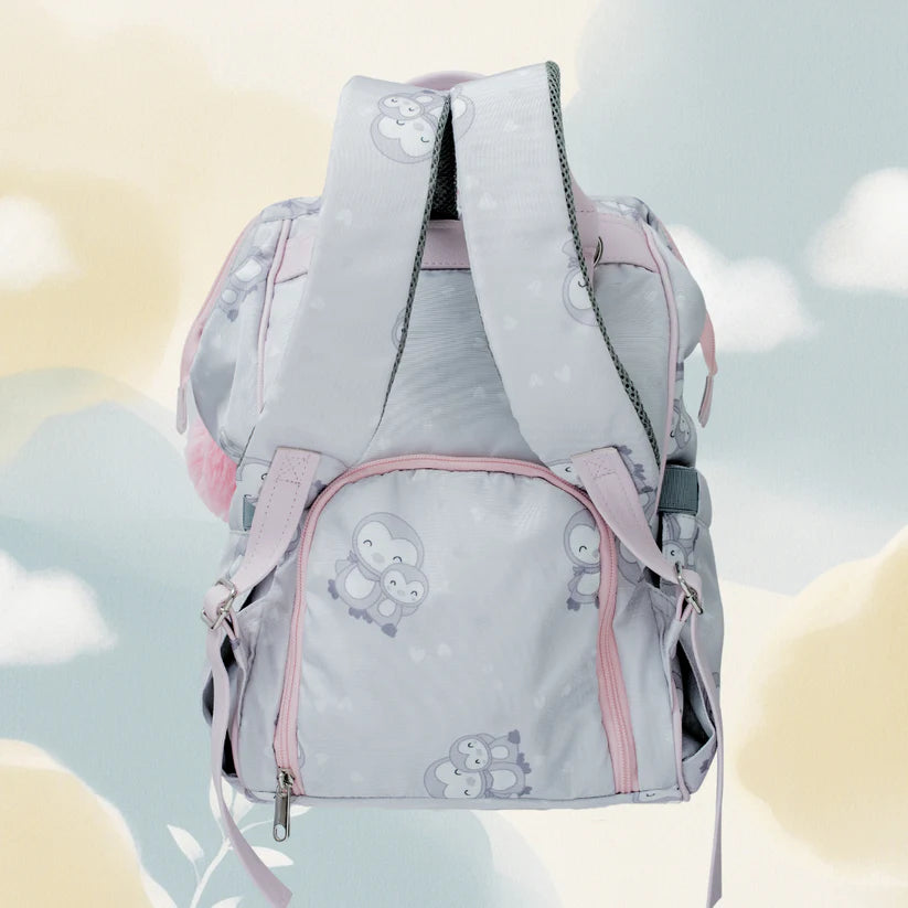 Pañalera Tipo Morral Baby Luna Pingüino