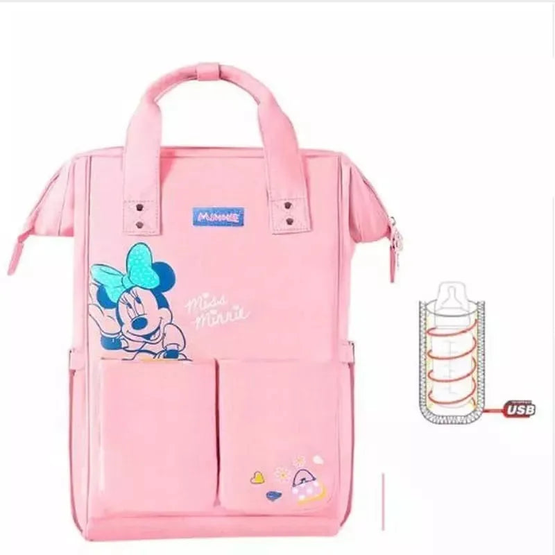 Pañalera Tipo Morral Disney Baby Rosada Minnie