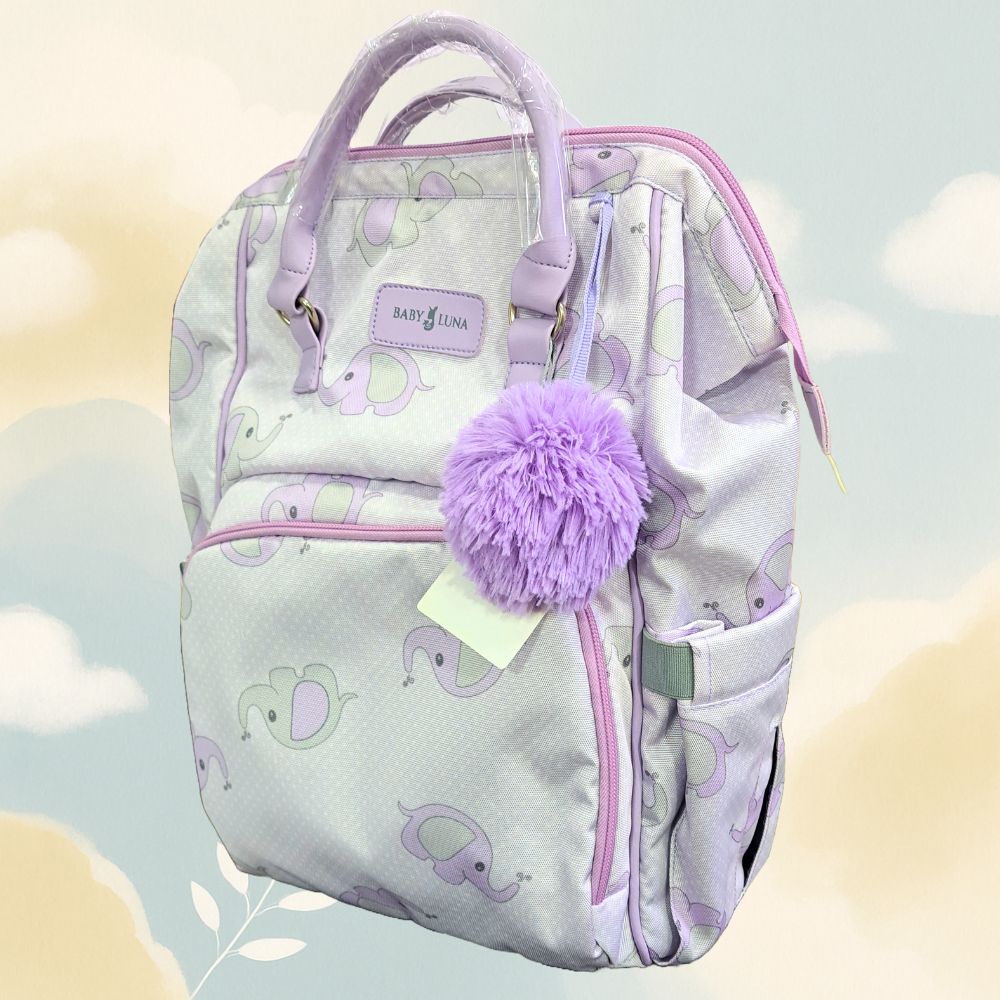 Pañalera Tipo Morral Baby Luna Elefante
