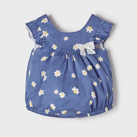 Pelele Body Margaritas Azul Mayoral 1601 Niña