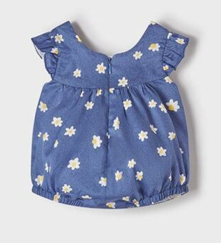 Pelele Body Margaritas Azul Mayoral 1601 Niña