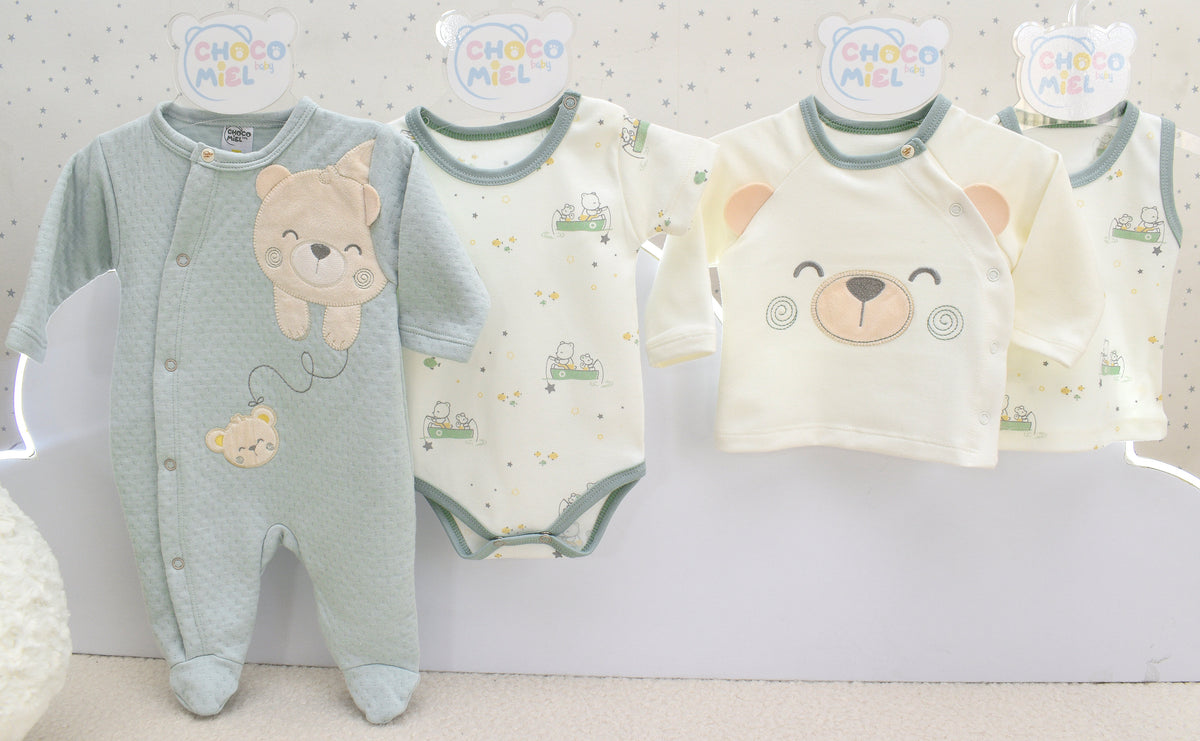Primer Día Barquito de Osos Deluxe Niño 838 Chocomiel