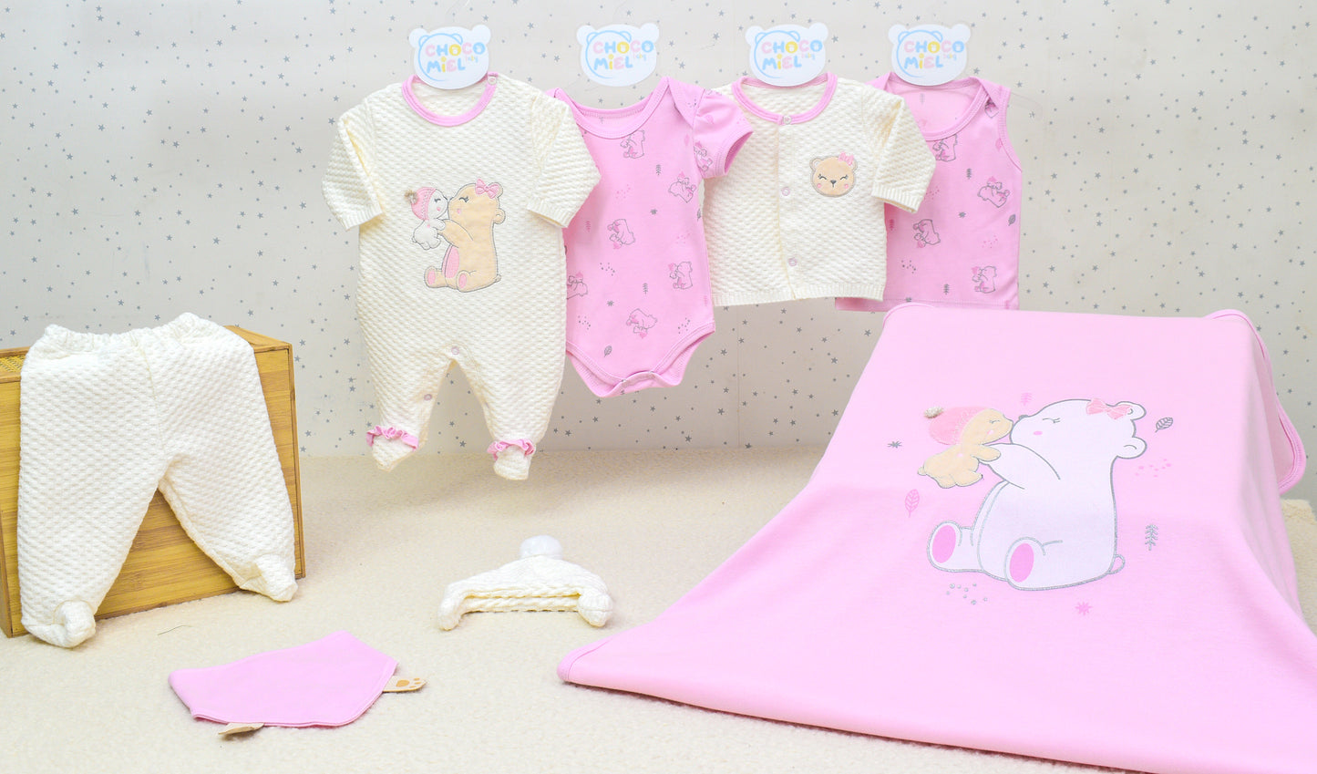 Primer Día Osita Tejido Niña