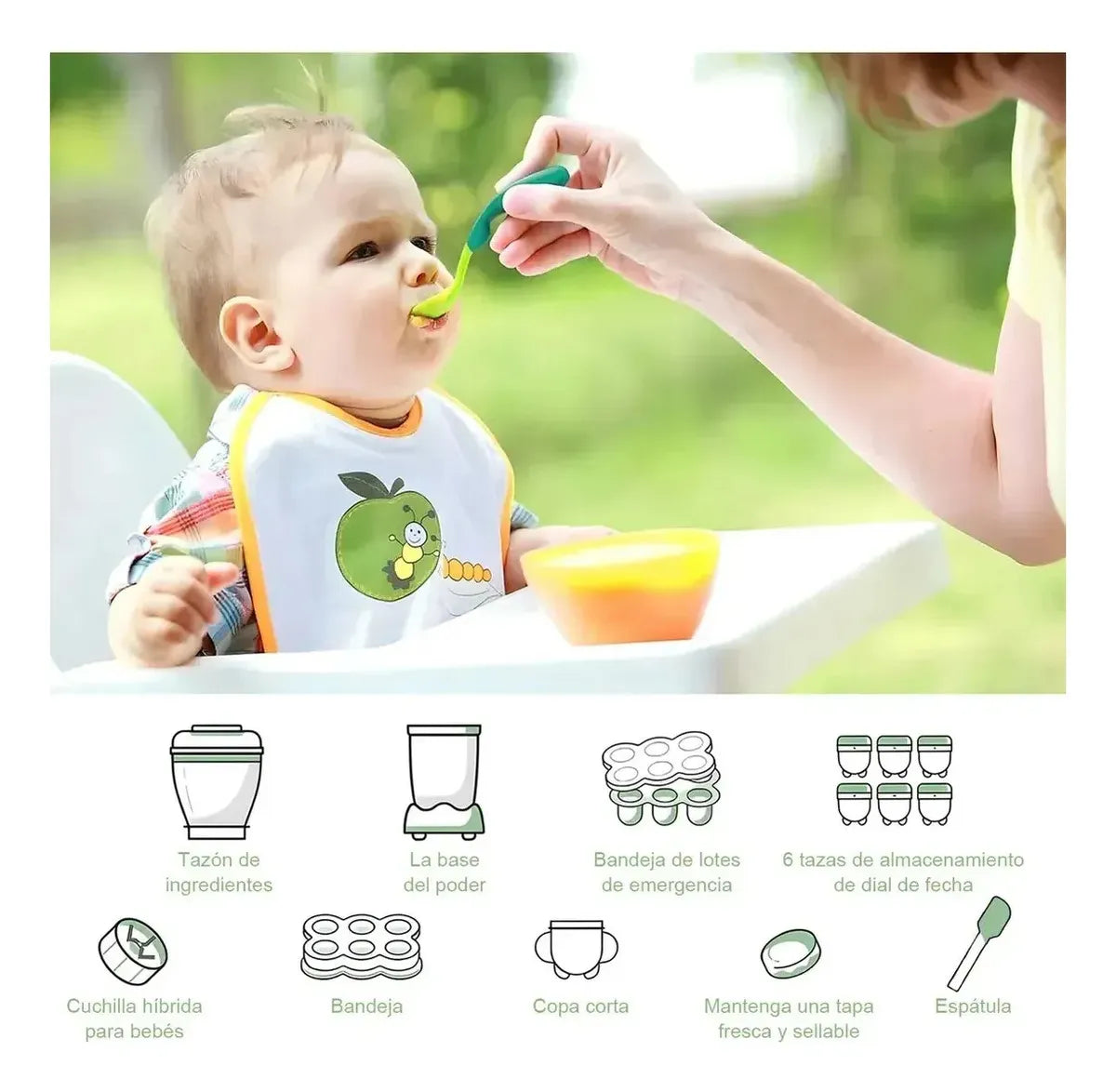 Procesador De Alimentos Baby Bullet Licuadora Papillas 20 Pz