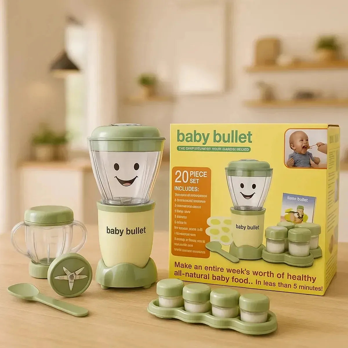 Procesador De Alimentos Baby Bullet Licuadora Papillas 20 Pz
