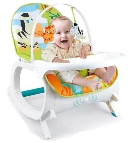 Silla 3 En 1 Mecedora Vibradora Musical Cebra