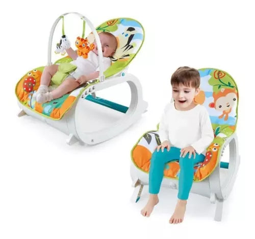 Silla 3 En 1 Mecedora Vibradora Musical Cebra