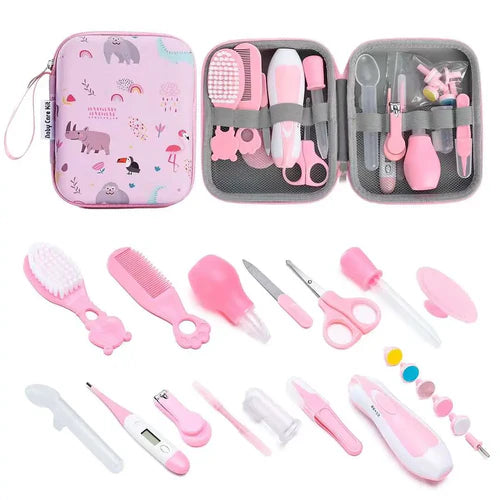 Set De Limpieza 14 Piezas Con Estuche Rosado