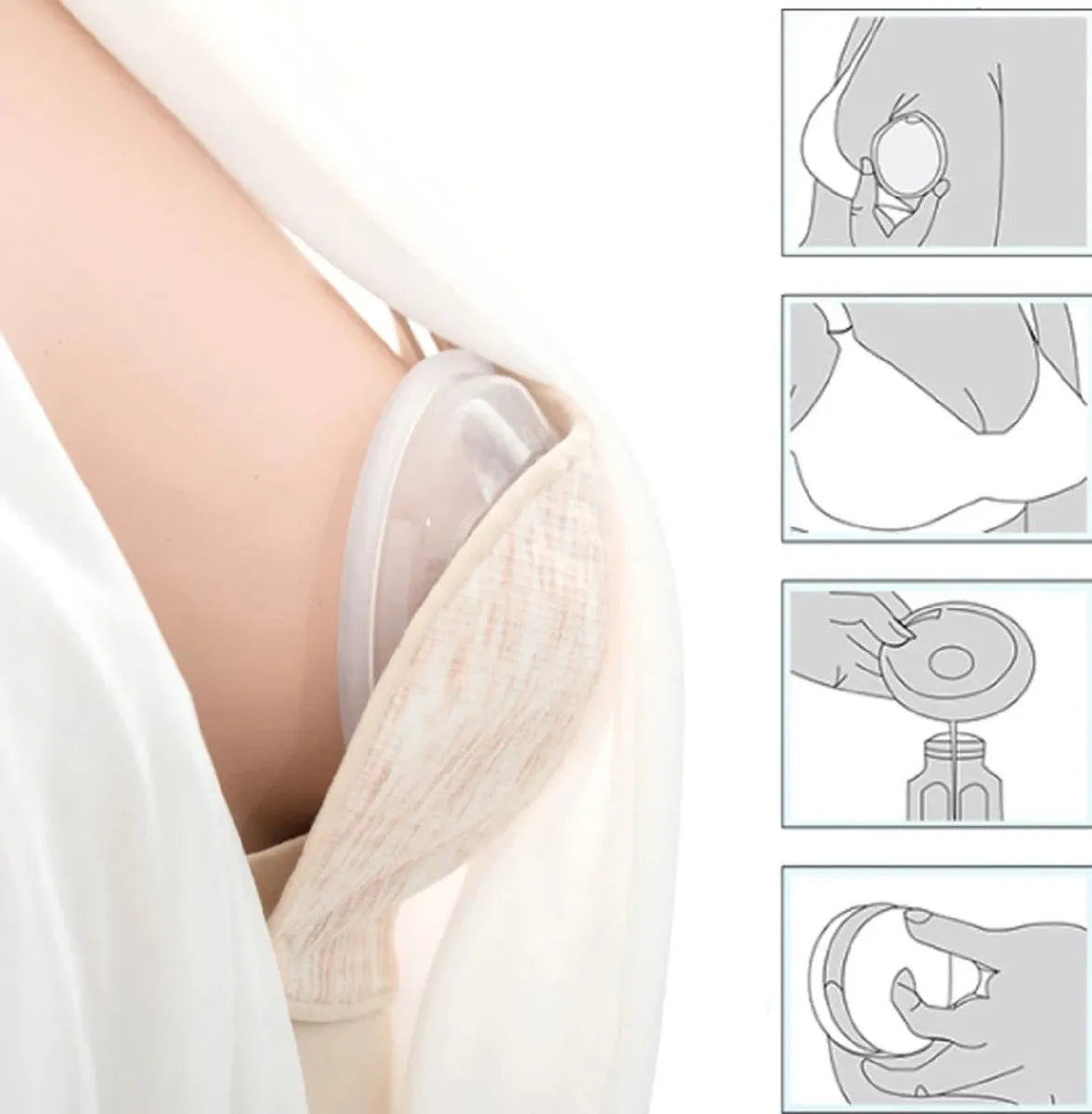 Set Recolector Extractor + Cocas De Leche Materna Boogy