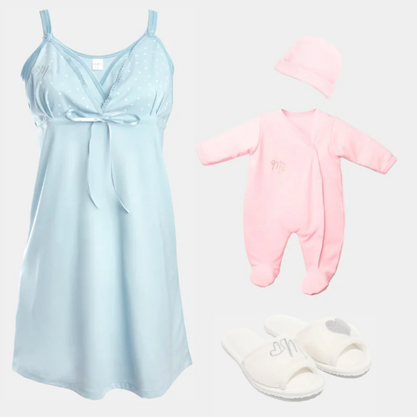 Set Pijama Materna Trio Postparto