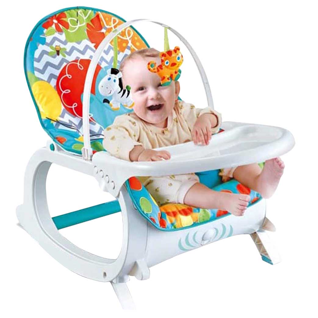Silla 3 En 1 Mecedora Vibradora Musical Elefante