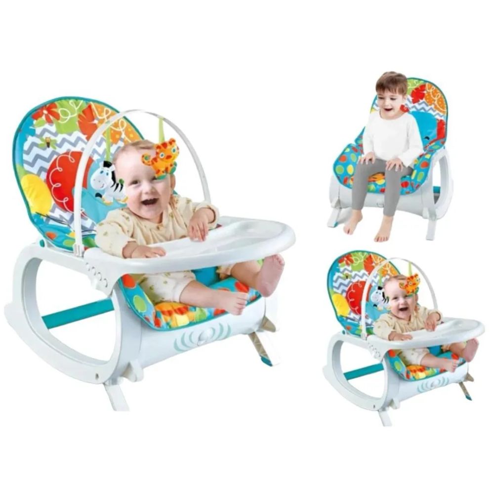 Silla 3 En 1 Mecedora Vibradora Musical Elefante