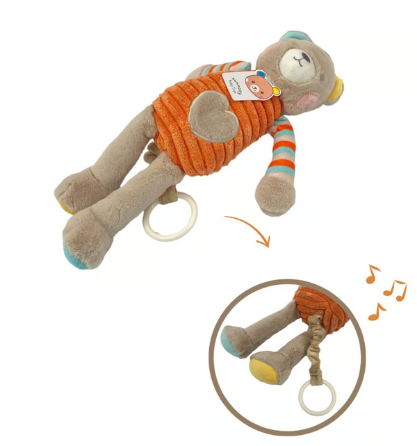 Sonajero Musical Peluche Osito De Cuerda